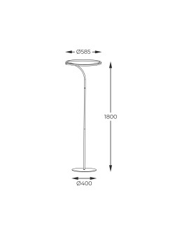 Zuma Line CORIT LED 24W 4000K BLACK E82907-31 Floor lamp on a flexible stem. - product 2