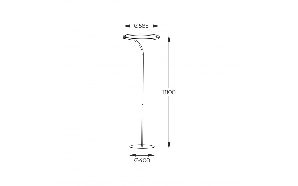 Zuma Line CORIT LED 24W 4000K CZARNY E82907-31 Podłogowa na giętkim pałąku