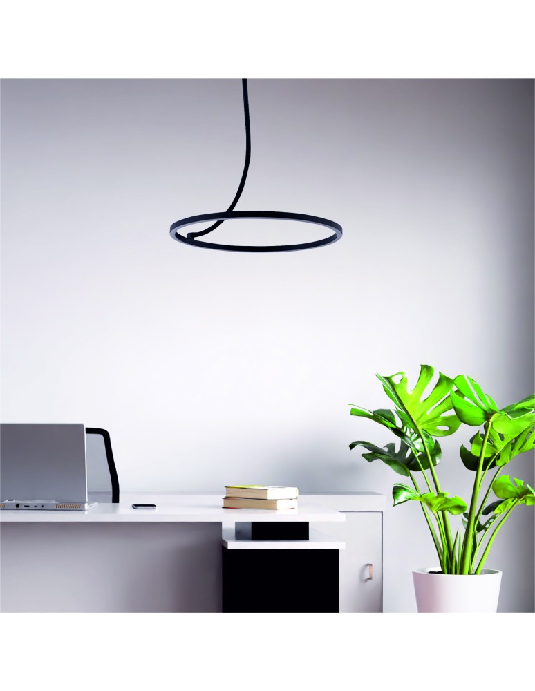 Ring ceiling lamps - Zuma Line CORIT BLACK E82907-01 SUFFIT. - product kolory-swiatla.pl 2