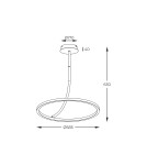 Ring ceiling lamps - Zuma Line CORIT BLACK E82907-01 SUFFIT. - product 3