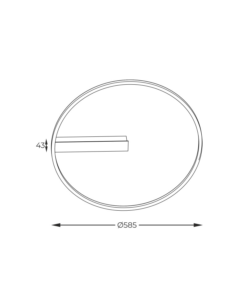 Ring ceiling lamps - Zuma Line CORIT BLACK E82907-81 SUFFIT. - product kolory-swiatla.pl 3