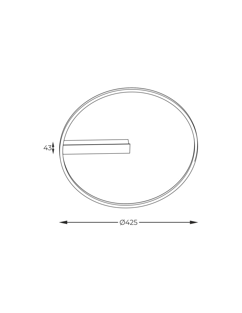 Ring ceiling lamps - Zuma Line CORIT BLACK E82907-82 SUFFIT. - product kolory-swiatla.pl 3