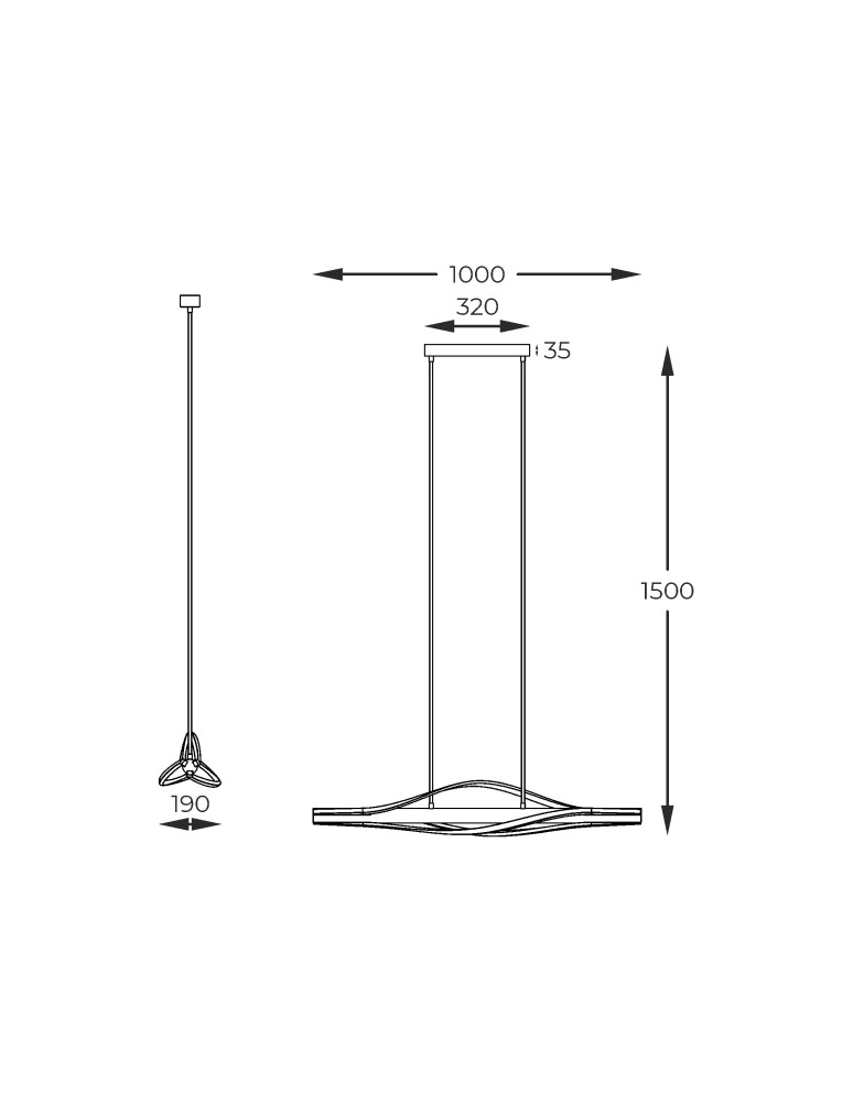 Pendant lamps over the island - Zuma Line BAEZ BLACK/TREE P230857003 Pendant. - product kolory-swiatla.pl 4