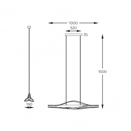 Zuma Line BAEZ CZARNY/DREWNO P230857003 WISZĄCA