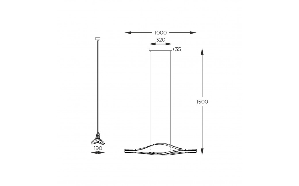 Zuma Line BAEZ CZARNY/DREWNO P230857003 WISZĄCA