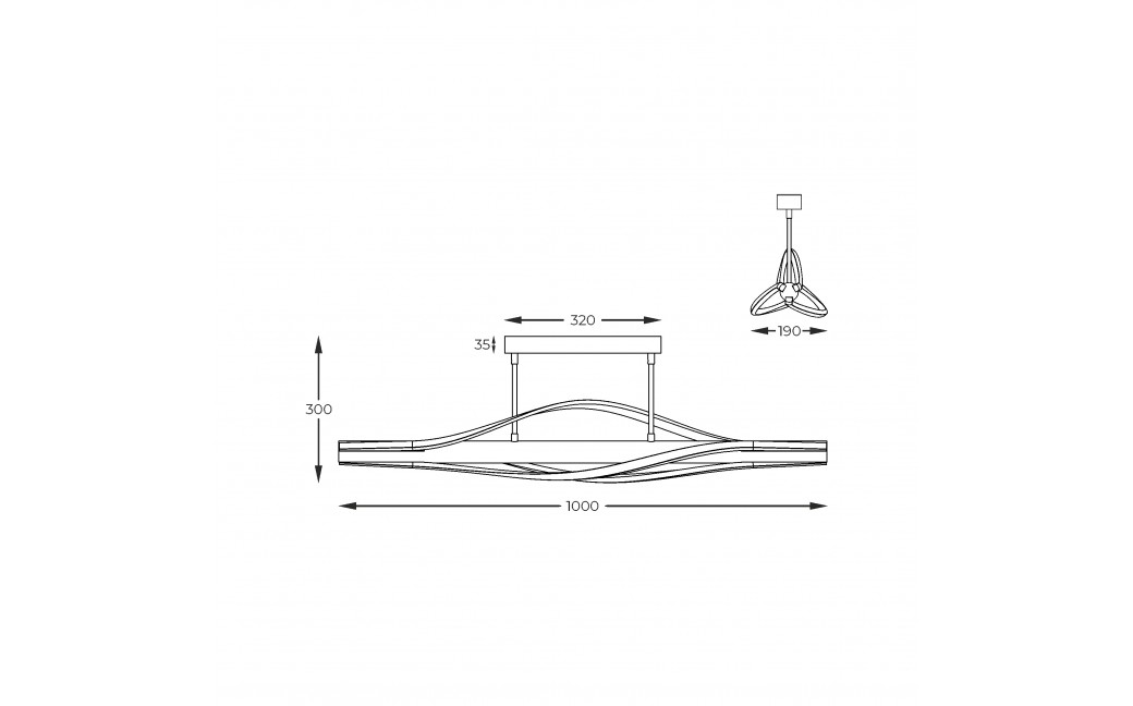 Zuma Line BAEZ CZARNY/DREWNO C230857003 SUFITOWA