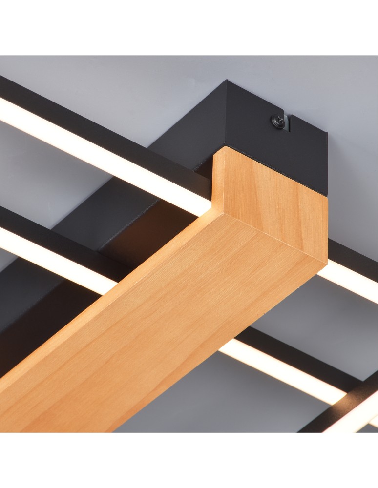 Wooden ceiling lamps - Zuma Line MINAR BLACK/DREAM C230624202A SUFFOLTAGE. - product kolory-swiatla.pl 3