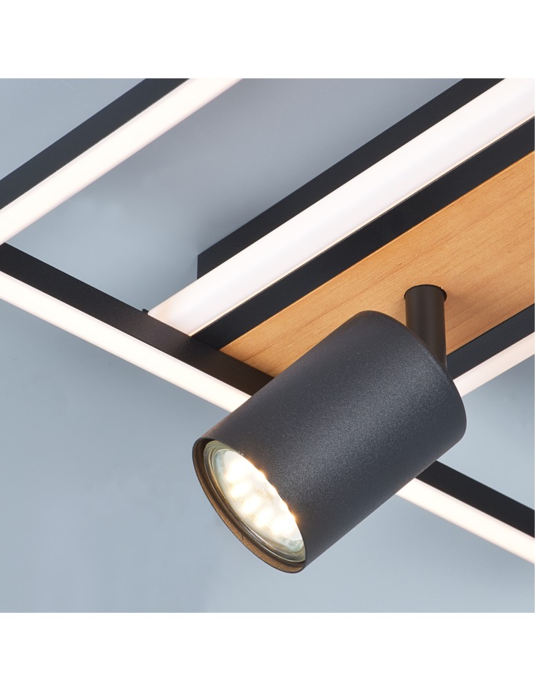 Wooden ceiling lamps - Zuma Line KORDA BLACK/DREAM C230857704 SUSPENSION SURFACE. - product kolory-swiatla.pl 3
