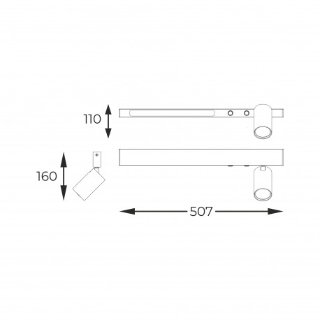 Zuma Line MANNARI CZARNY W230757202 KINKIET