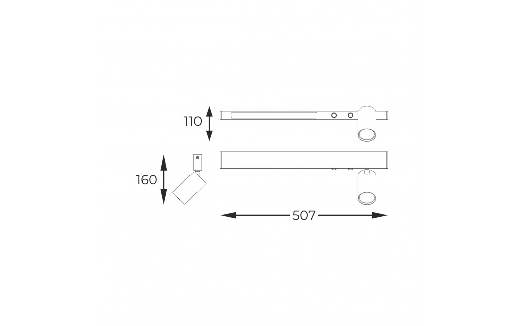 Zuma Line MANNARI CZARNY W230757202 KINKIET