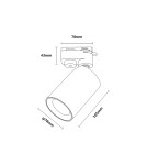 Lamps for 3-phase busbars - Zuma Line TORE WHITE TLS003-WH RAILWAYS - product 2
