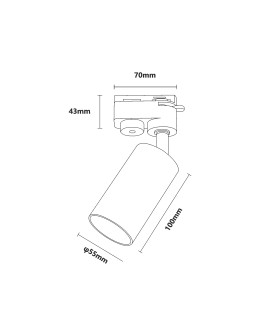 Zuma Line TUBE CZARNY TLS001-BK SZYNOPRZEWODY - produkt 2