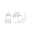 Loft wall lamps - industrial - Zuma Line BADOSA BLACK/DYMIONE GLASS S230827401 SHINKIT. - product 4