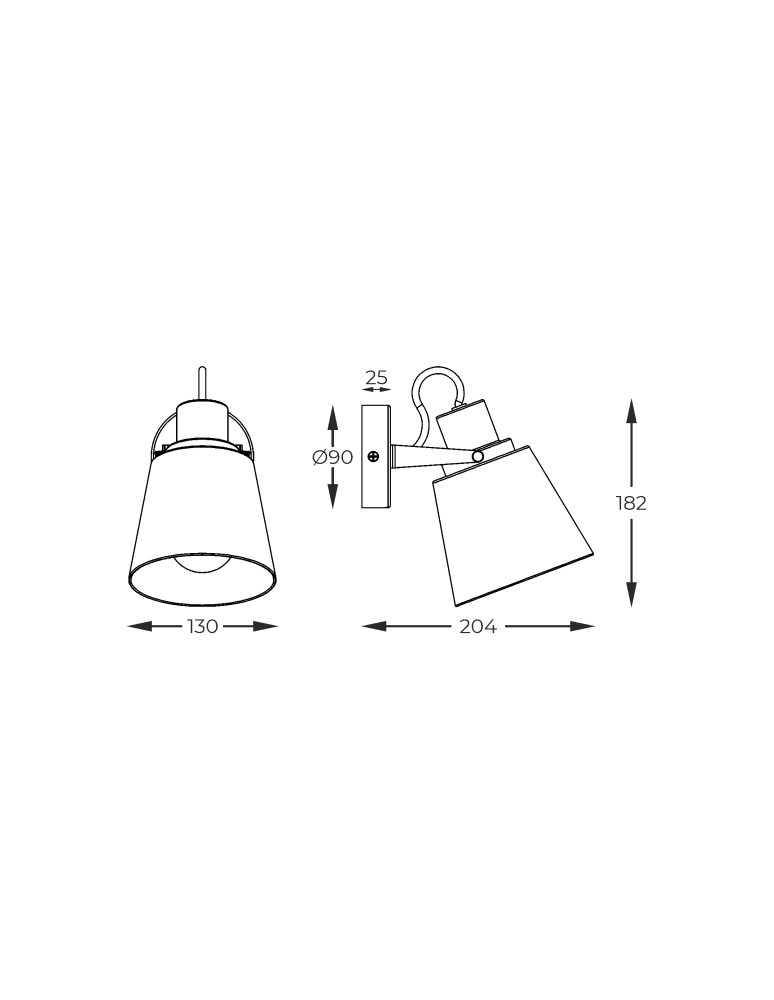 Loft wall lamps - industrial - Zuma Line BADOSA BLACK/DYMIONE GLASS S230827401 SHINKIT. - product kolory-swiatla.pl 4