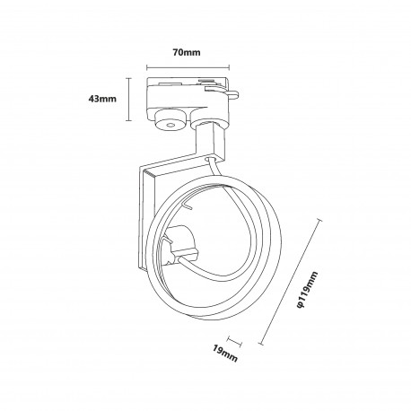 Zuma Line MASTER CZARNY TLS002-BK SZYNOPRZEWODY