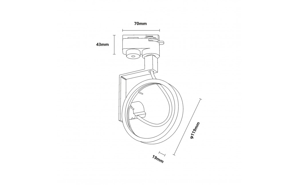 Zuma Line MASTER CZARNY TLS002-BK SZYNOPRZEWODY