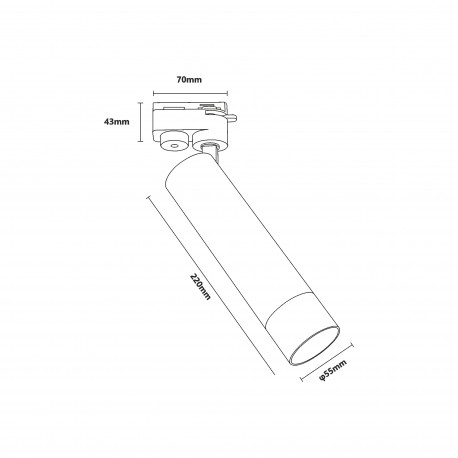 Zuma Line LULU CZARNY TLS005-BK SZYNOPRZEWODY