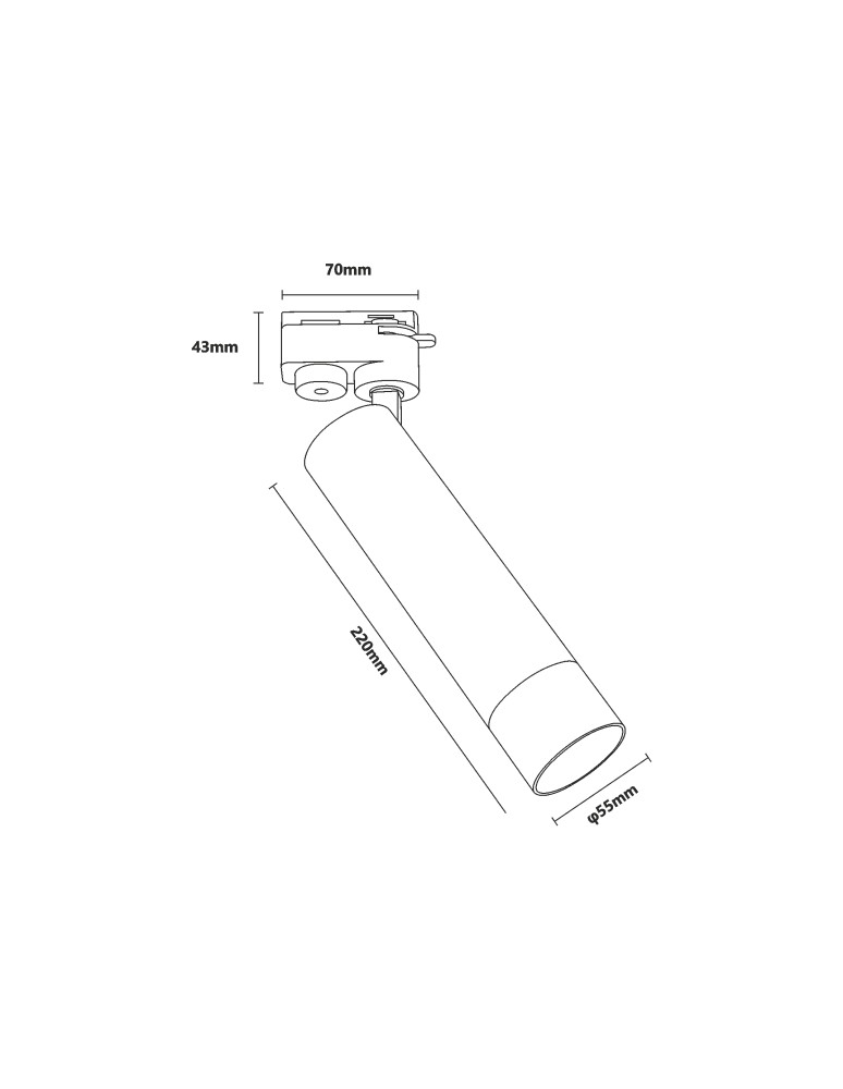 Lamps for 3-phase busbars - Zuma Line LULU WHITE TLS005-WH RAILWAYS - product kolory-swiatla.pl 2
