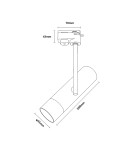 Lamps for 3-phase busbars - Zuma Line LISA BLACK TLS004-BK RAILS - product 2