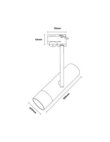 Zuma Line LISA BLACK TLS004-BK RAILS - product 2