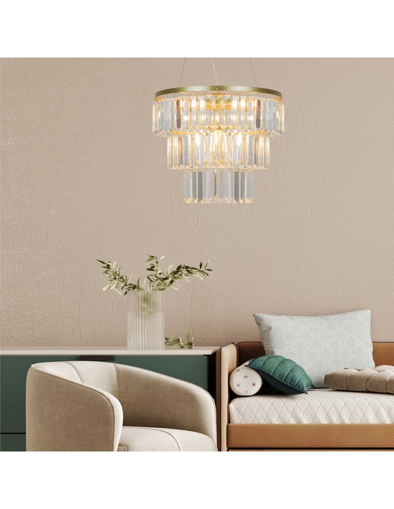 Glamour pendant lamps - Zuma Line TIFANNY GOLD/DARK P17127-4-1GD Pendant. - product kolory-swiatla.pl 3