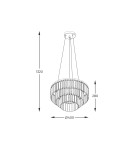 Glamour pendant lamps - Zuma Line TIFANNY GOLD/DARK P17127-4-1GD Pendant. - product 4