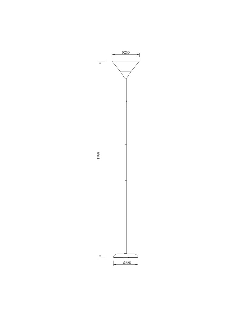 Floor lamps - Zuma Line MOREN BLACK CL-3800H-BK FLOOR PLATE. - product kolory-swiatla.pl 2
