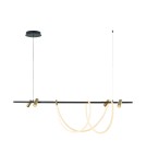 Pendant lamps over the island - Zuma Line BALBO BLACK MAT/GOLD MAT 2200277L pendant - product 1