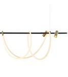Pendant lamps over the island - Zuma Line BALBO BLACK MAT/GOLD MAT 2200277L pendant - product 2