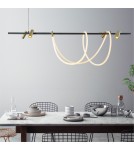 Pendant lamps over the island - Zuma Line BALBO BLACK MAT/GOLD MAT 2200277L pendant - product 3