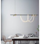 Pendant lamps over the island - Zuma Line BALBO BLACK MAT/GOLD MAT 2200277L pendant - product 4