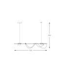 Pendant lamps over the island - Zuma Line BALBO BLACK MAT/GOLD MAT 2200277L pendant - product 5