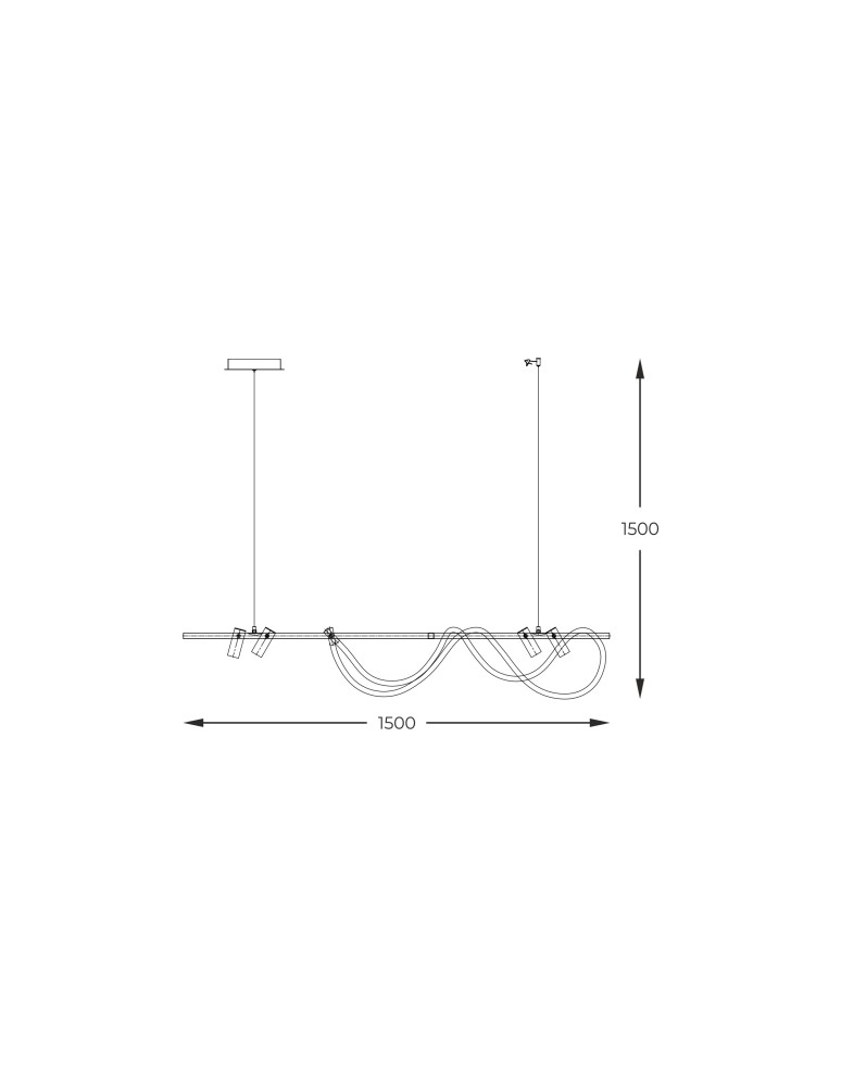 Pendant lamps over the island - Zuma Line BALBO BLACK MAT/GOLD MAT 2200277L pendant - product kolory-swiatla.pl 5