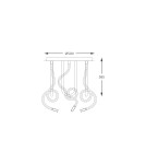 LED ceiling lamps - Zuma Line BALBO GOLD MAT 2023573-GD SUSPENSIONAL. - product 2