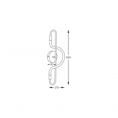 Zuma Line BALBO CZARNY MAT 20006WB-BK KINKIET