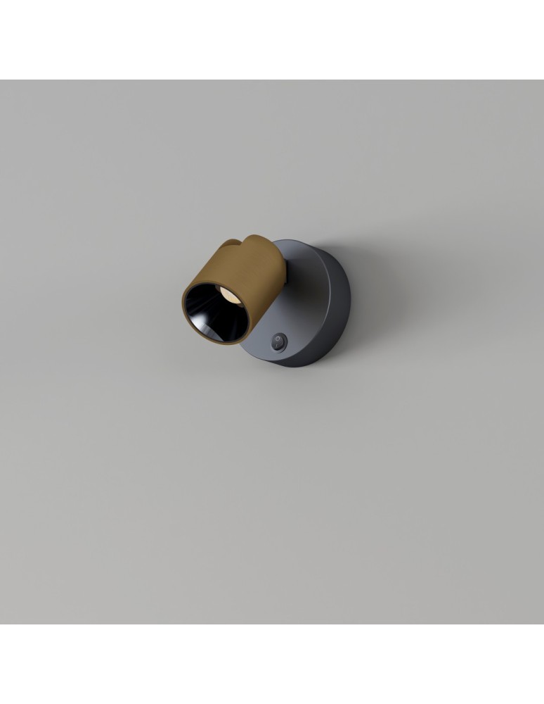 Wall lamps for bedrooms - YASKR Wall lamp Slide 1xLED brushed brass WL0108-BS Brushed brass - product kolory-swiatla.pl 3