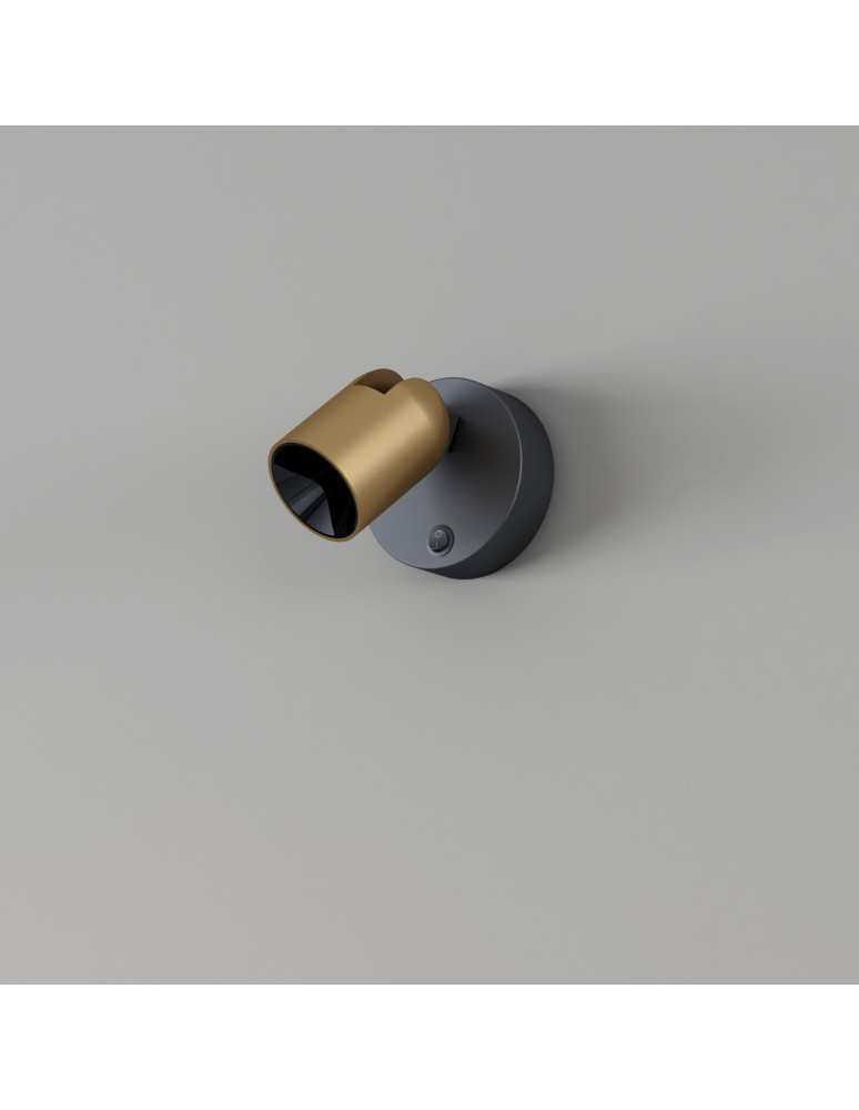 Wall lamps for bedrooms - YASKR Wall lamp Slide 1xLED brushed brass WL0108-BS Brushed brass - product kolory-swiatla.pl 2