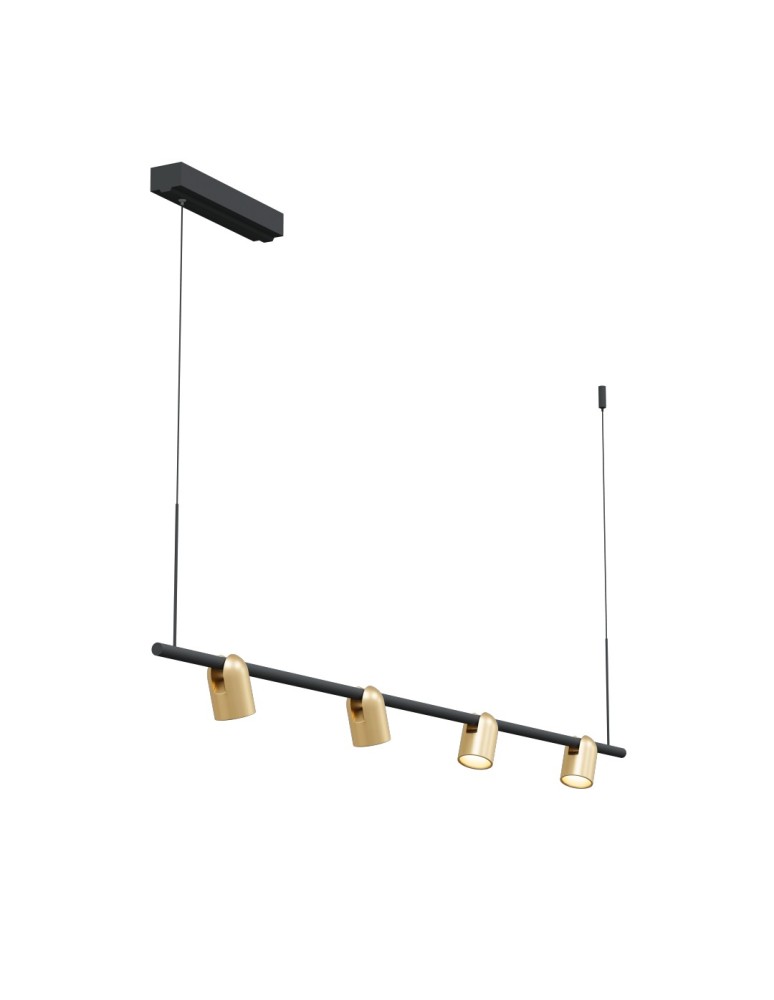 Pendant lamps - YASKR Slide Long 1xLED Brushed Brass Pendant Lamp PL0124-BS Brushed Brass - product kolory-swiatla.pl 1