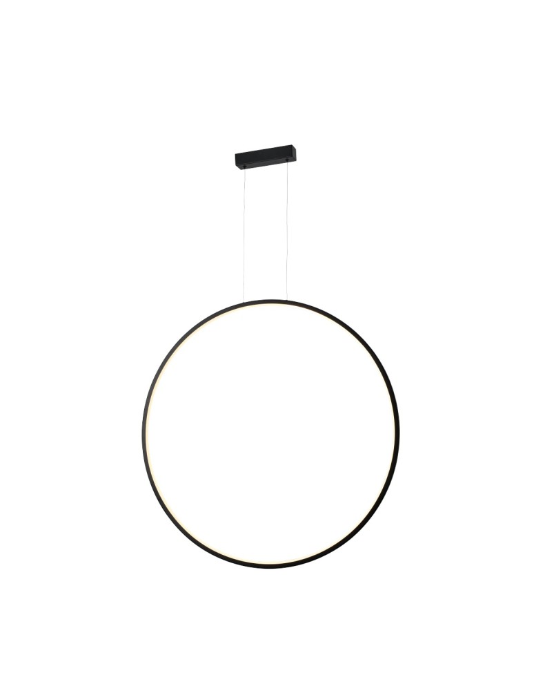Pendant lamps circles - YASKR Loop M Pendant Lamp 1xLED black IP44 PL0119-85-BK Black - product kolory-swiatla.pl 2