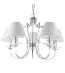 Chandelier with lampshade - CosmoLight RIGA pendant lamp P05762CH-WH - product 1