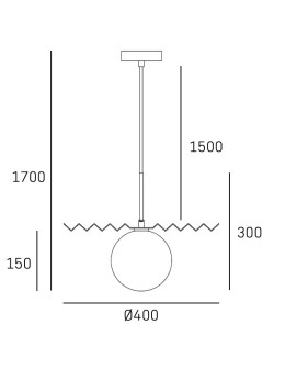 CosmoLight MARBELLA P01432AU pendant lamp. - product 2