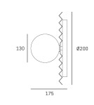 Wall lamps spheres - CosmoLight Wall lamp MARBELLA W01401AU. - product 4