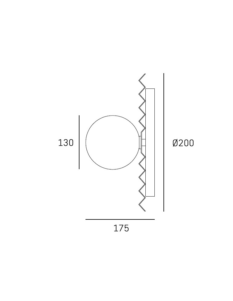 Wall lamps spheres - CosmoLight Wall lamp MARBELLA W01401AU. - product kolory-swiatla.pl 4