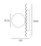 Wall lamps spheres - CosmoLight MARBELLA wall lamp W01418AU. - product 2