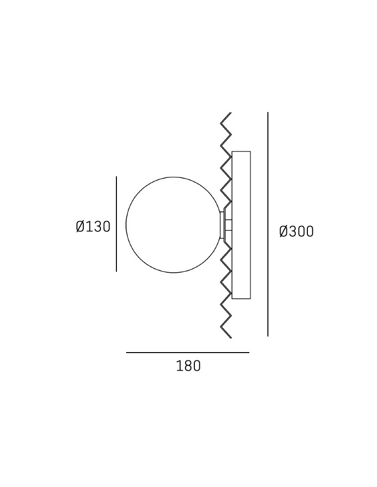 Wall lamps spheres - CosmoLight MARBELLA wall lamp W01418AU. - product kolory-swiatla.pl 2