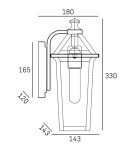 Outdoor wall lamps - CosmoLight Wall lamp ZURICH W01609BK - product 3