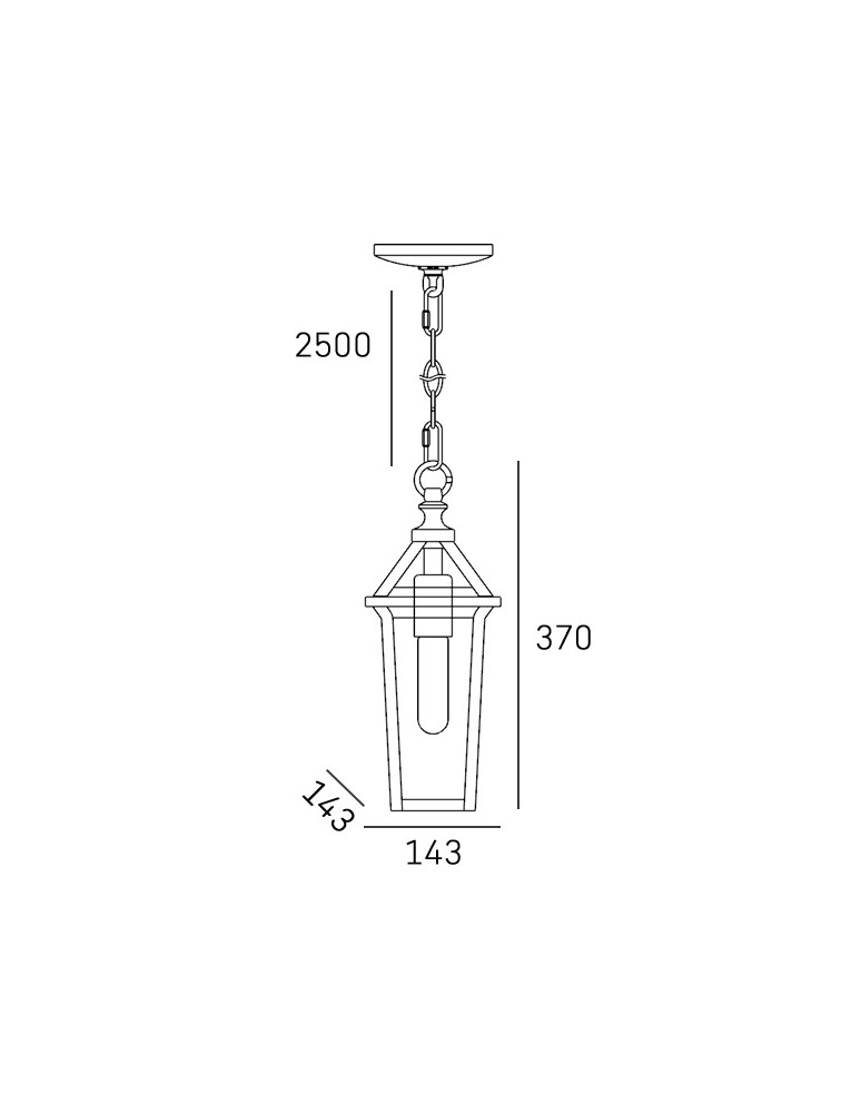 Outdoor pendant lamps - CosmoLight ZURICH pendant lamp P01623BK - product kolory-swiatla.pl 4