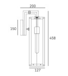 Outdoor wall lamps - CosmoLight KYOTO wall lamp W01678BK - product 3