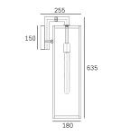 Outdoor wall lamps - CosmoLight KYOTO wall lamp W01715BK - product 3