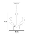 Glamour chandeliers - CosmoLight CANNES pendant lamp P06722BR - product 3